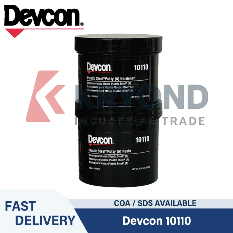 Devcon 10110 454g Steel Epoxy Putty Machinable Metal Sealant Heavy Duty Compound for Industrial Machinery and Equipment Use