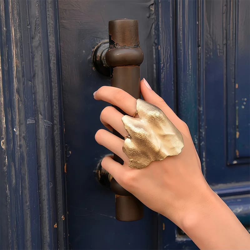 

Edgy Copper Jewelry Accessories For Men And Women, Asymmetric Organic Ring, Futuristic Fashion Finger Band, Standout Piece For M