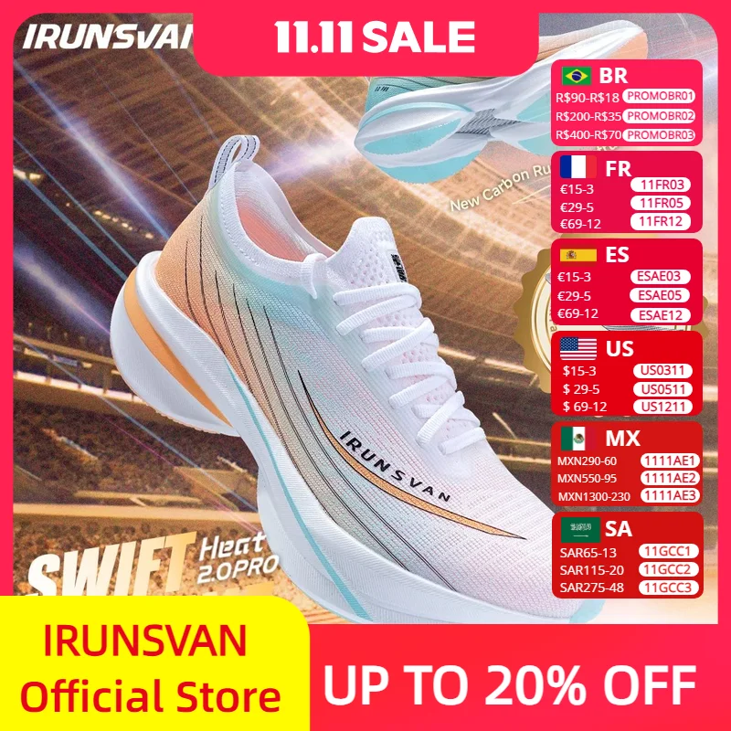 

Официальный бренд IRUNSVAN T800 Кроссовки из углеродного волокна с углеродным пластином Готовые к марафону зажигалки, чем обычные, идеально подходят для гонок