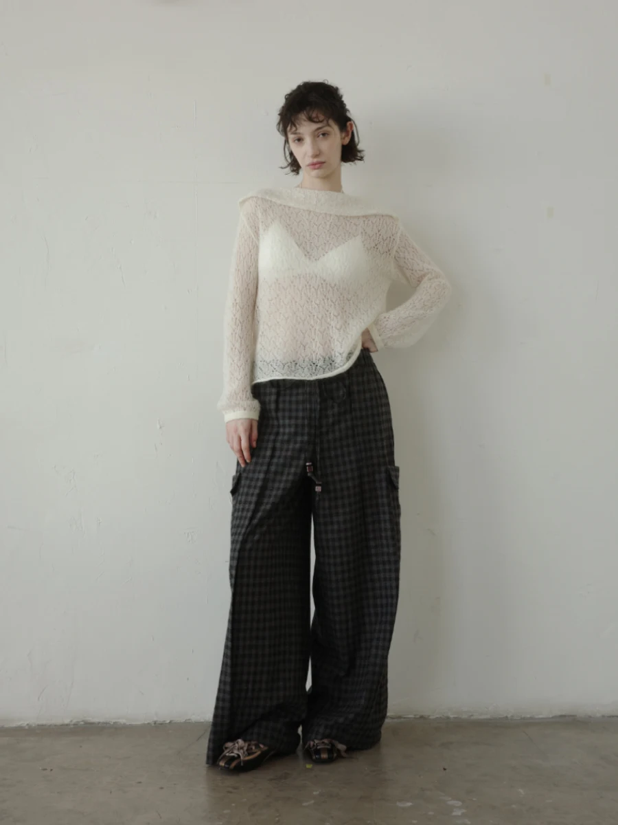 

Женский вязаный топ DKZ с открытыми плечами, длинными рукавами, свободного кроя, из мягкой шерстяной смеси, в стиле ретро, повседневный, с эффектом прозрачности