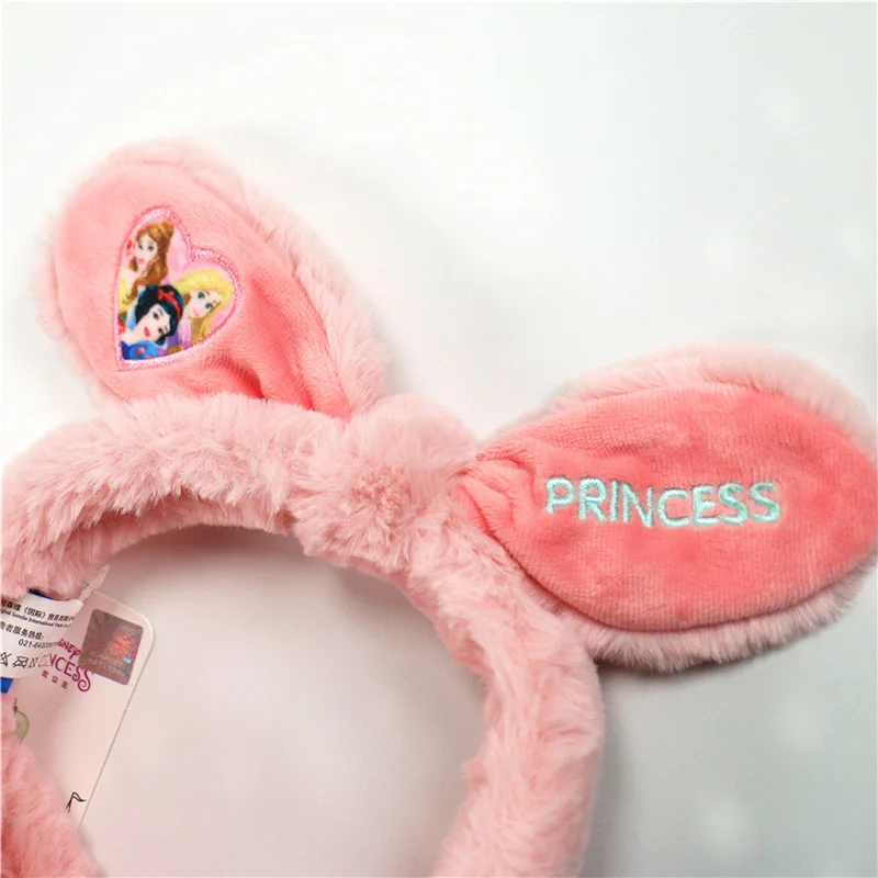 Disney Children Earmuff Headband Cartoon Disney Princess Girl Winter Warm Plush Foldable Ear Warmer Antifreeze Ear Protection