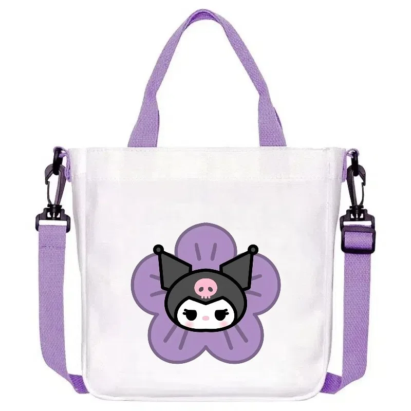 Cute Kuromi Canvas Pocket New Women Harajuku Handbag Tote Bags Sweet Cartoon Anime Figure Crossbody Shoulder Packet Gifts