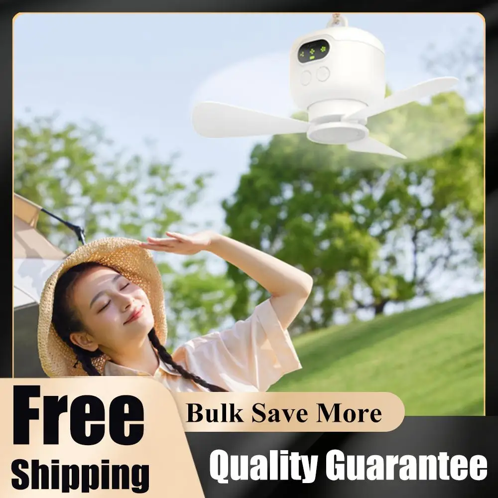 

Портативный потолочный вентилятор-светильник, перезаряжаемый, с пультом ДУ, для кемпинга, палатки, улицы, общежития