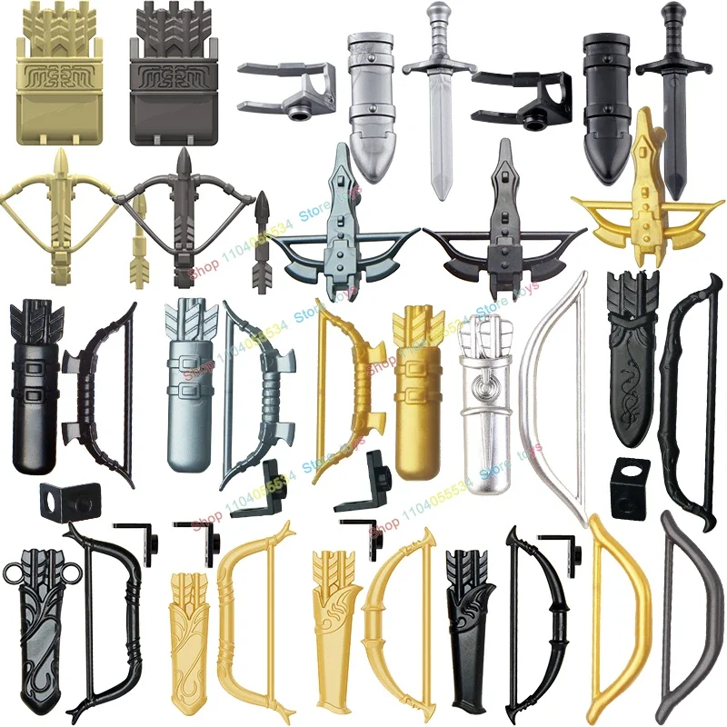 

Axe Shield Knife Sword Figures Accessories Building Blocks Weapons Medieval Military Cavalry Toys Gifts 10PCS PJT018 019 020
