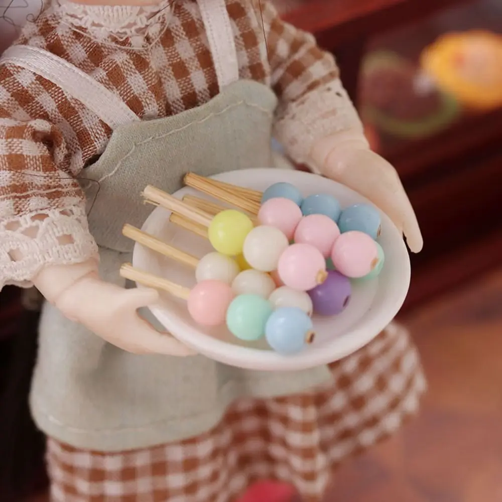 Mini Simulation Wagashi Model Cooking Toys Pretend Play Simulation Tanghulu Toy Fake Simulation Food Artificial Lollipop Girls