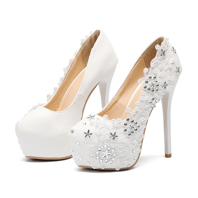 

Women's Flash Diamond Lace Flower Stiletto High Heel Sandals Wedding Party Evening Dress Catwalk Shoes Women's Mules With Heels