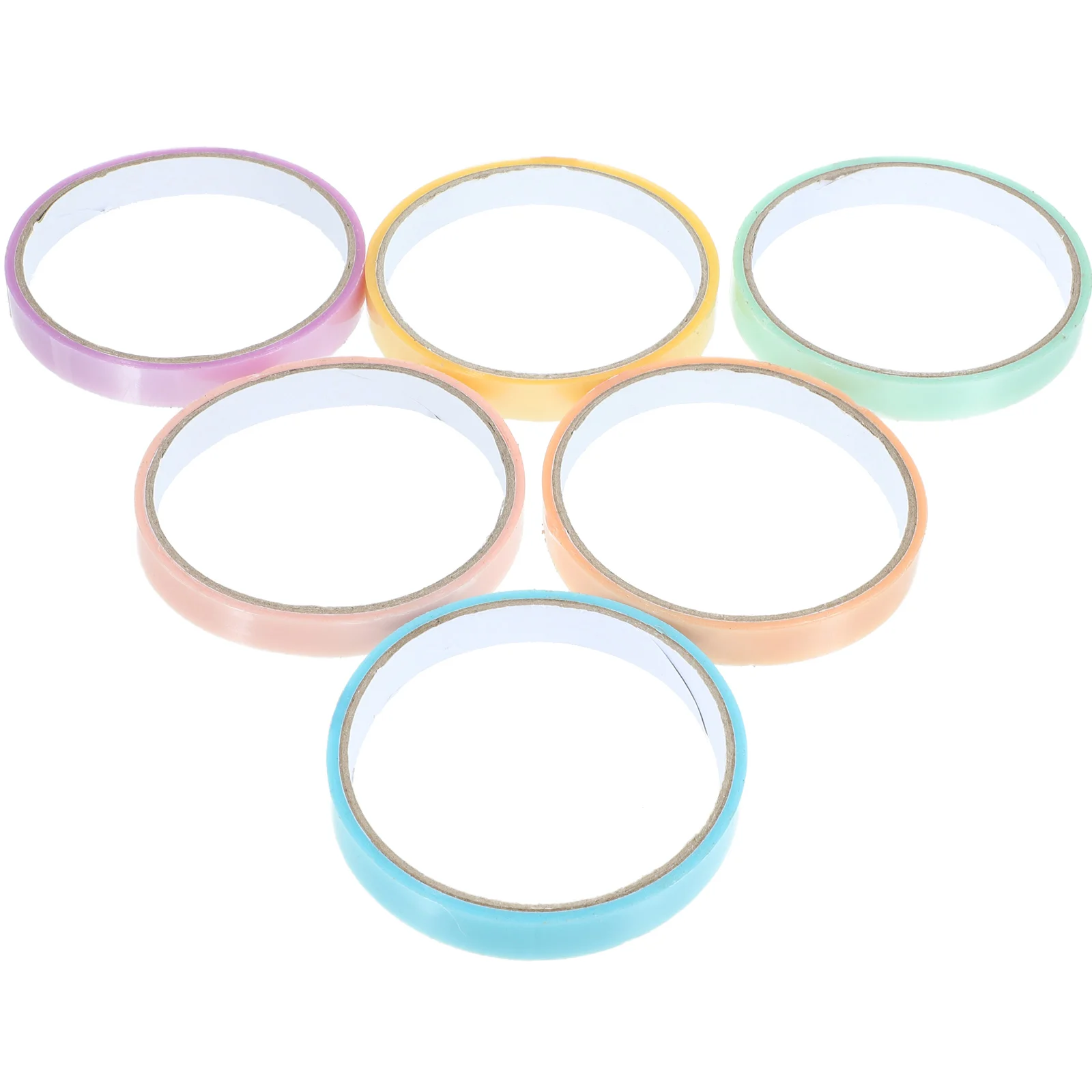 

6pcs Sticky Ball Tapes Colored Adhesive Tape For Diy Stress Relief Decompression Rolling Craft Tape Plaything