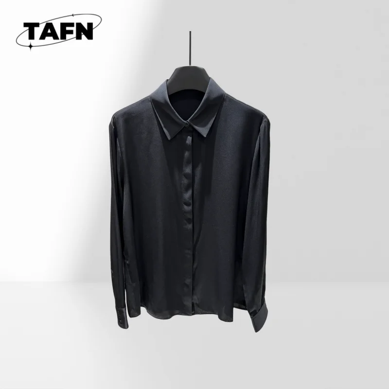 المرأة الصلبة بلوزة جولة الرقبة عارضة مكتب قميص المرأة جرس كم قميص أزياء فضفاضة تناسب بلوزة قميص النسيج الناعم AH01165