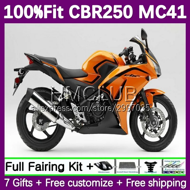 OEM Fairing For HONDA CBR250R MC41 orange stock 2011 2012 2013 2014 2015 38No.21 CBR250 CBR 250R 250 R 11 12 13 14 15 Injection