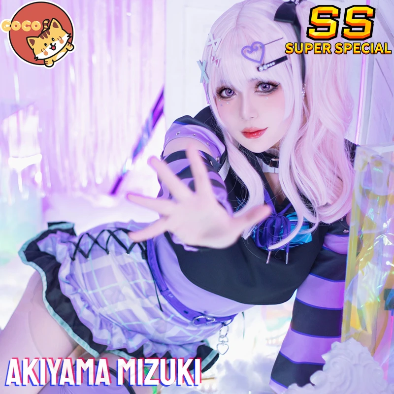 Akiyama Mizuki Cosplay Costume Project Sekai Akiyama Mizuki Dark Decora Girl Cosplay Costume and Cosplay Wig CoCos-SS