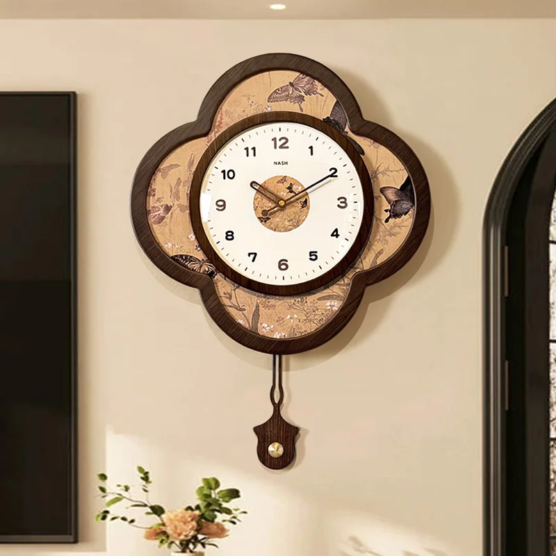 Round Fashion Wall Clock Art Room Creative European Hands Light Luxury Silent Wall Clock Design Unique Reloj De Pared Home Decor