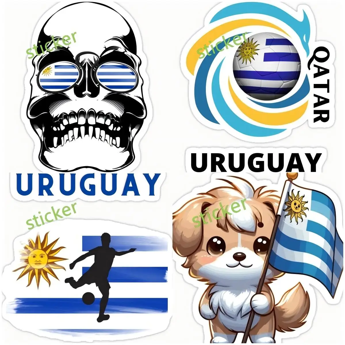 

Uruguay Flag Car Stickers and Decal Occlusion Scratch Waterproof Scratch-Proof Bodywork Auto Decoration