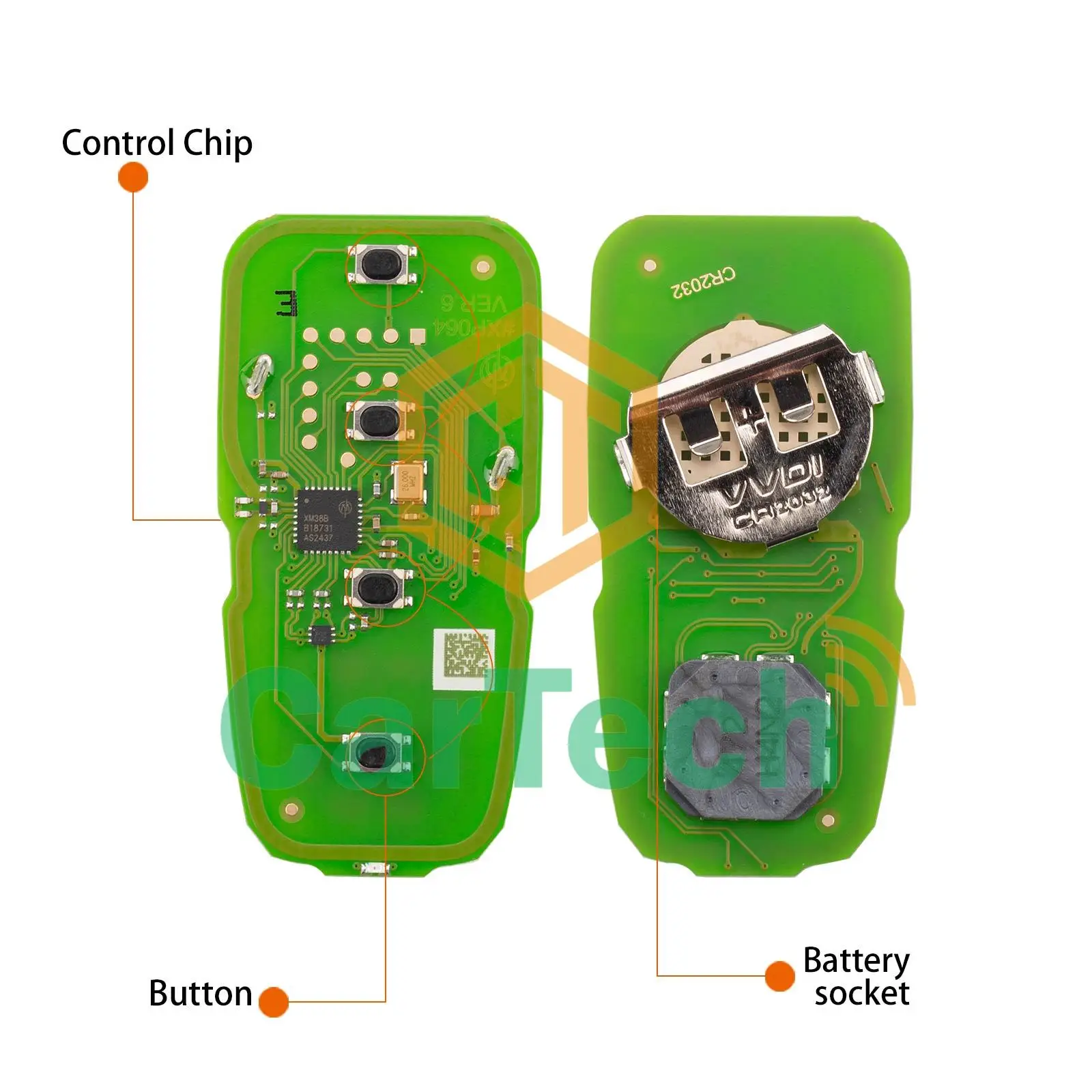 Xhorse XSCH01EN XM38 Smart Key 4 Buttons 8A 4D 46 47 48 49 4A MQB48 MQB49 Universal Remote Key image 6