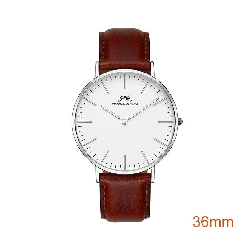 Men's Simple Fashion Watch Dial 36mm DW Same Model 316L Stainless Steel Japanese GL20 Movement