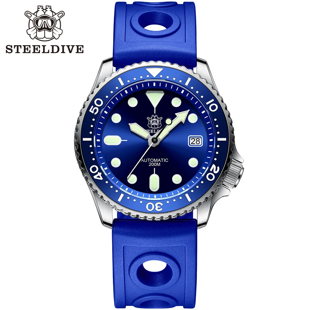STEELDIVE SD1973 Heren duikhorloge NH35 Automatisch mechanisch herenhorloge Lichtgevende keramische bezel Duikhorloge herenhorloges Saffier