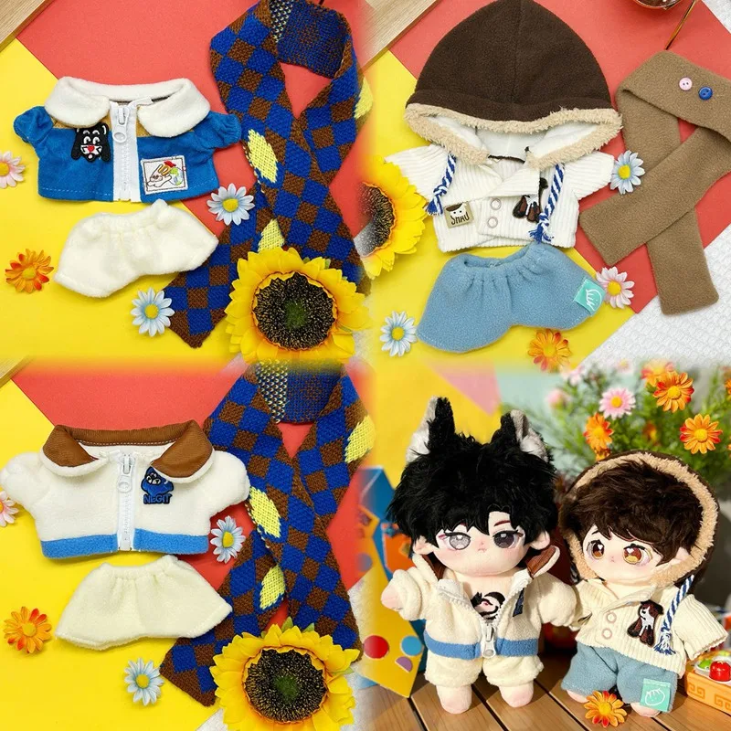 

Doll Clothes For 20cm Cotton Doll Genshin Impact Tartaglia Ajax Idol Doll Clothes Clothes+Pants+Scarf Three-piece Set