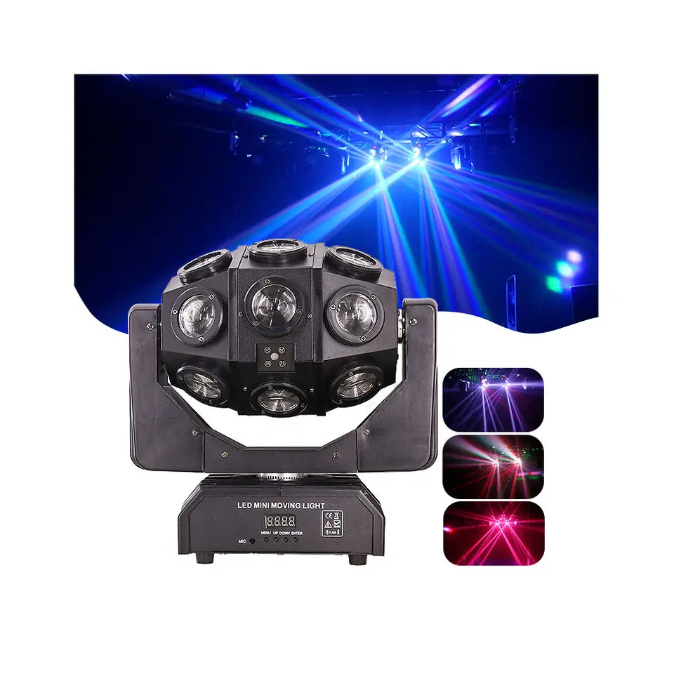 18x10W Rgbw LED 4 In1 stage lamps Beam Laser 2In1 Dj Disco moving head lights DMX Control for Bar KTV Show