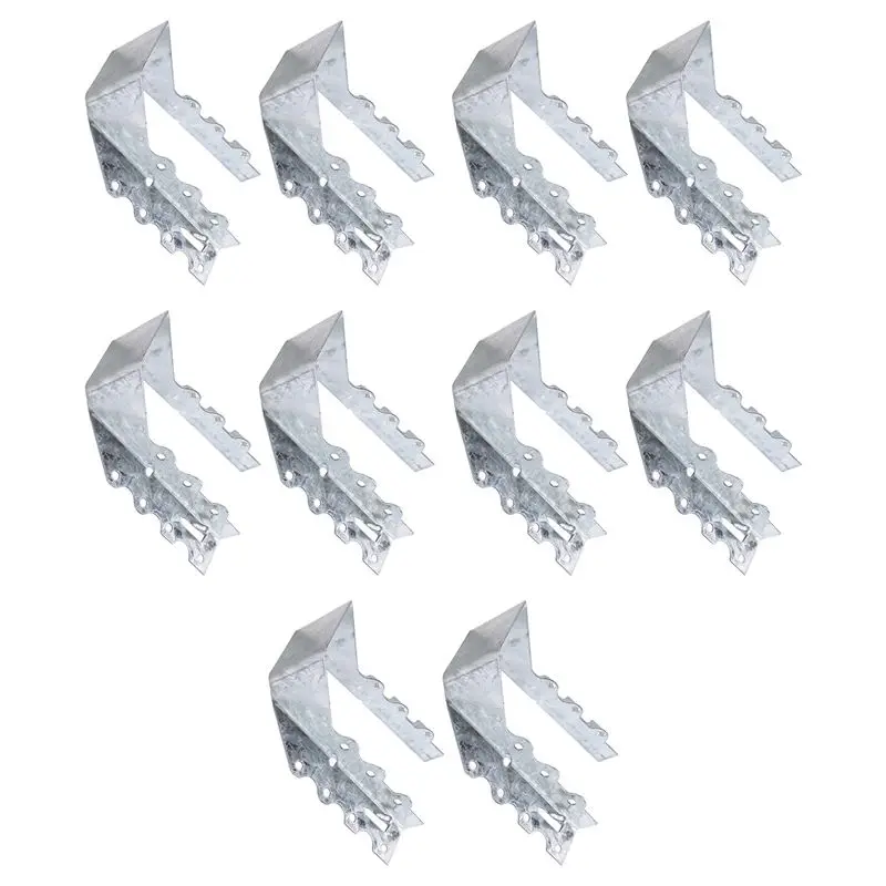 A04G-10 PCS 2X6 Joist Hanger Gauge Double Shear Face Mount Joist Hanger Silver Hurricane Ties For Rafters Tie Brackets For Floor