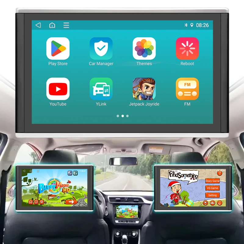 

2G+32G Android HD Screen Support WIFI FM SD USB Rear Seat Entertainment System Car Headrest Monitor