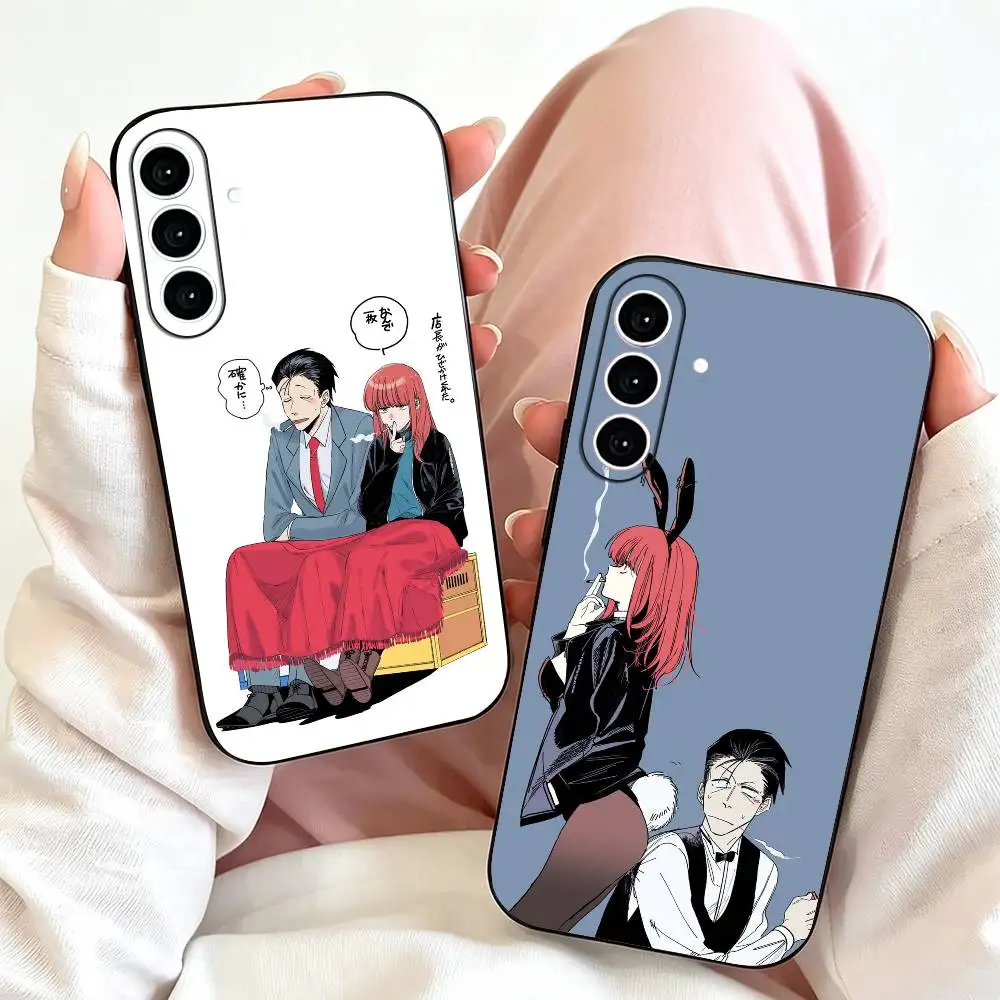 Smoking Behind the Supermarket  Phone Case Black Silicone Soft For Samsung Galaxy A73,A72,A71,A70,A53,A52,A51