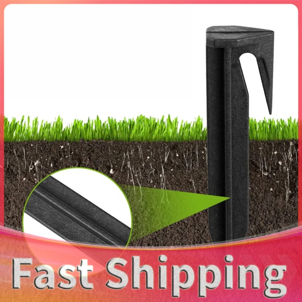 100pcs Garden Lawn Mower Peg Garden Lawn Netting Camping Home Ground Spikes Fixing Pins for Laying Boundary Wire