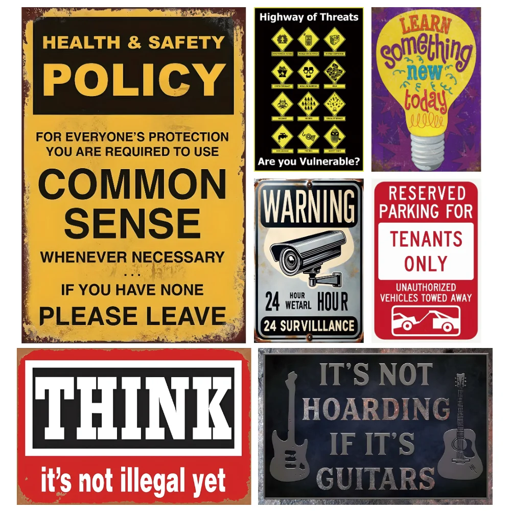 Common Sense Policy Trash Metal Sign Vintage Plaque Decoration Wall Art For Room Home Garden