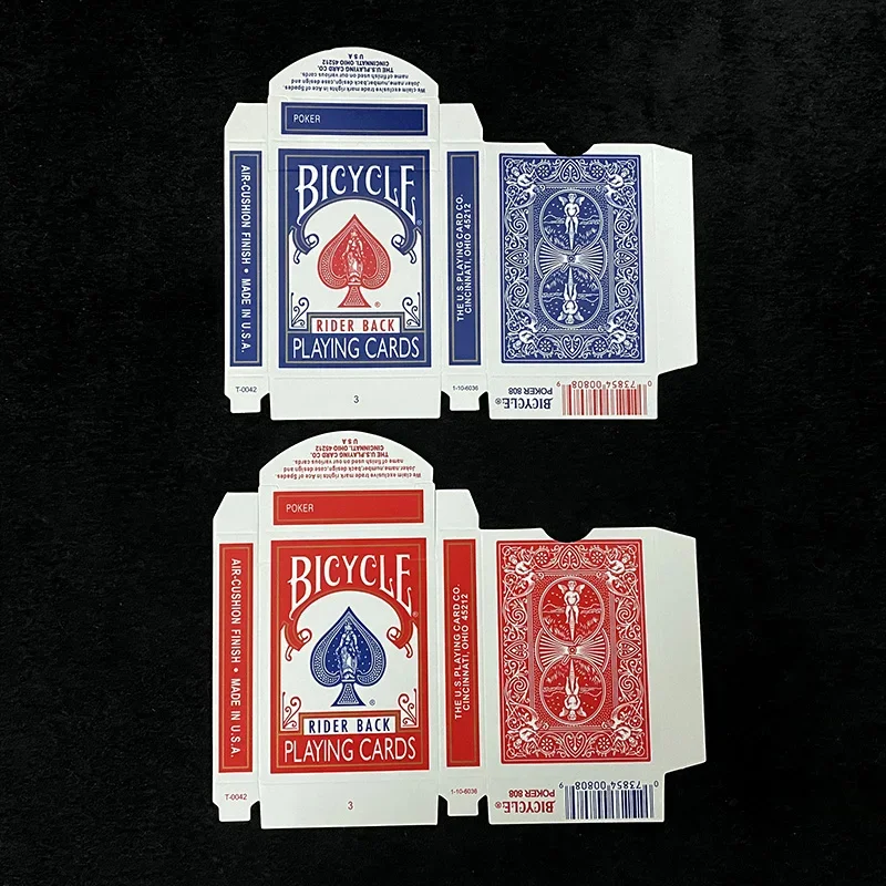 

20/50 Pcs Original Bicycle Playing Card Empty Box Old Rider 808 Red or Blue Design Case Magic Tricks Accessory Magicians Prop