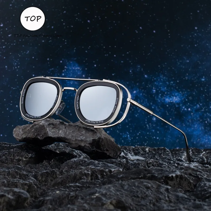 

The New Men's High-end Oval Alloy Retro High-end Sunglasses UV400 Are Trendy and Fashionable Irregular Women's Glasses