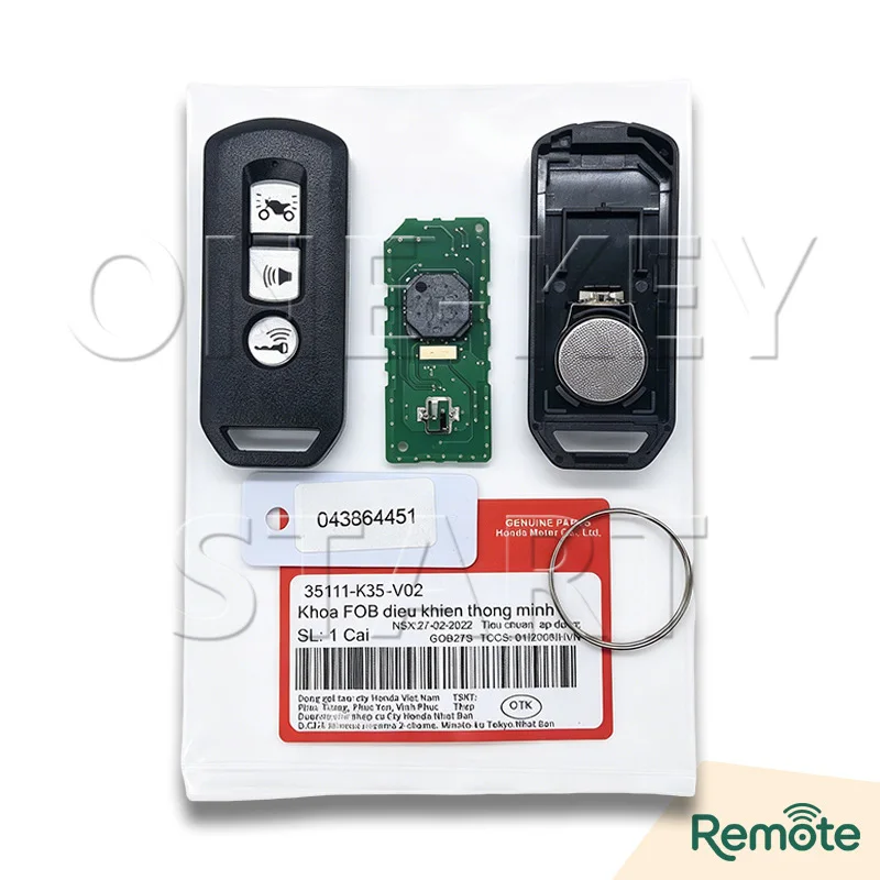 35111-K35-V02 ID47 Chip 433MHz Motorcycle Remote Key For Honda PCX 125/150 SH 125i/150i Forza 125/300 2015-2019【ONE-KEY START】 view 5
