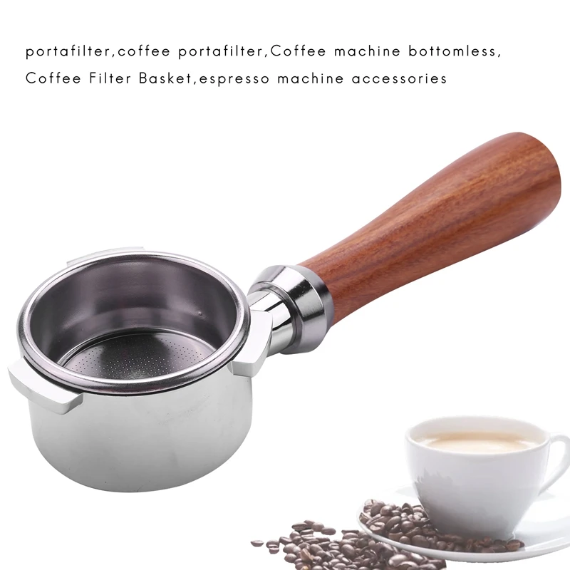 54Mm Coffee Bottomless Portafilter For Breville Barista Series With 1 Cup Filter Basket Replacement Espresso Machine