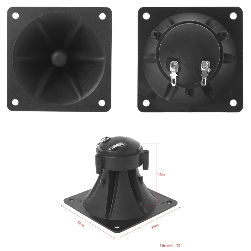 ลำโพงทวีตเตอร์แบบวงกลมสีดำสำหรับลำโพงทวีตเตอร์เสียงแตรระบบเสียงทวีตเตอร์แบบวงกลม