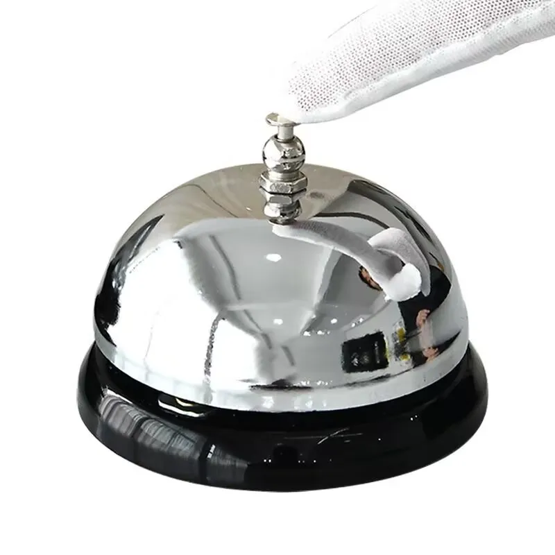 Call Bell with Black Base Touch Button for Kitchen Hotel Counter Reception Restaurant Bar Ringer Accessories