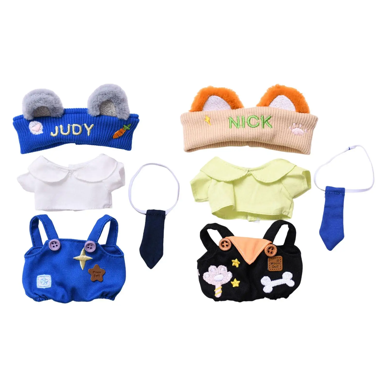 

17cm Mini Doll Clothes Set Daily Wear Shirt and Overall Pants for 15cm and 17cm All Doll DIY Supplies Party Favor Kids Toy