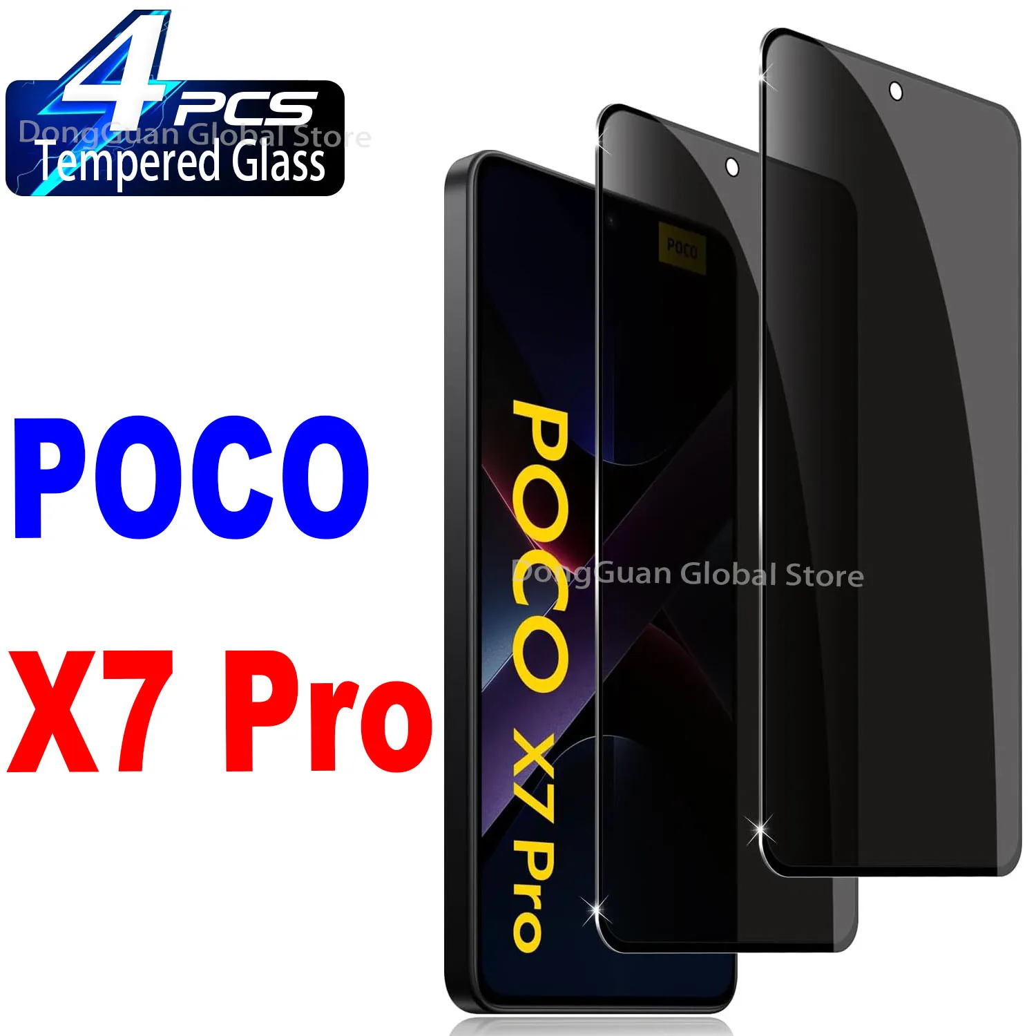 

For Xiaomi POCO X7 Pro Anti Spy Tempered Glass Protector Privacy Screen Film