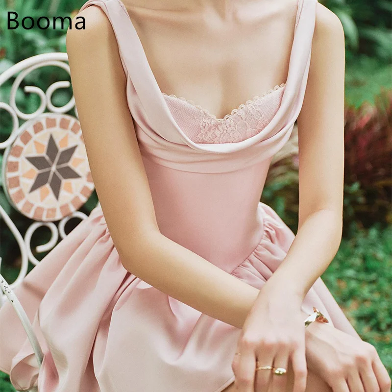 

Booma A-Line Mini Simple Evening Dresses Sleeveless Pleat Lace Formal Dresses for Women Elegant Prom Gowns Custom Made 2025