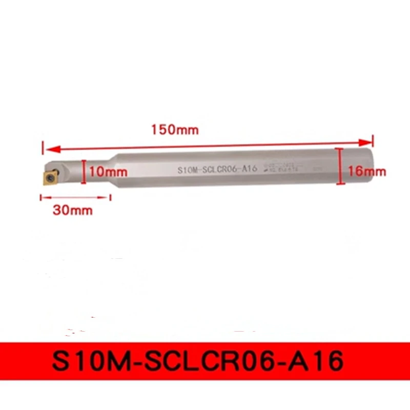 SCLCR-A16/A12 High hardness alloy tool holder Boring Bar S07K S08K S10K S12M-SCLCR06 Internal hole CNC Turning Tools Lathe image 4