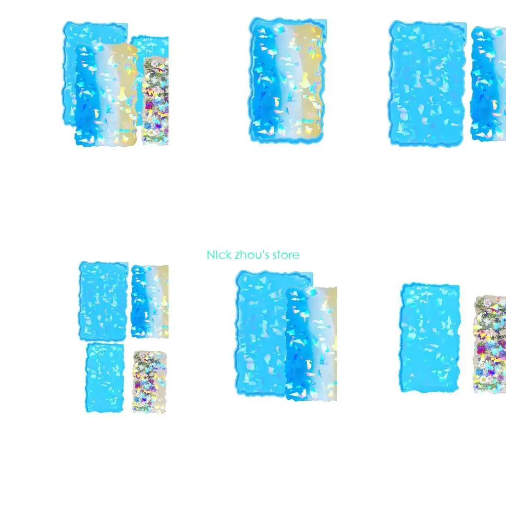 

E15E Красивая форма для подносов для чая из смолы, нерегулярная форма для голографического подноса, силиконовые формы