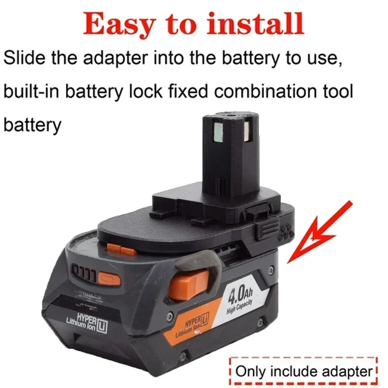 Adaptateur de batterie pour outil Li-ion Ryobi 18V, convertisseur de batterie Li-ion 18V AEG RIDGID, accessoires pour outils électriques