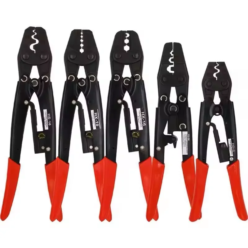 HD-6 HS-8 HX-10 HS-14 HS-16 HX-16 Non-Insulated Terminals Crimper 1.25-38mm Easy Crimp Pliers Wire Connector Electrician Tool
