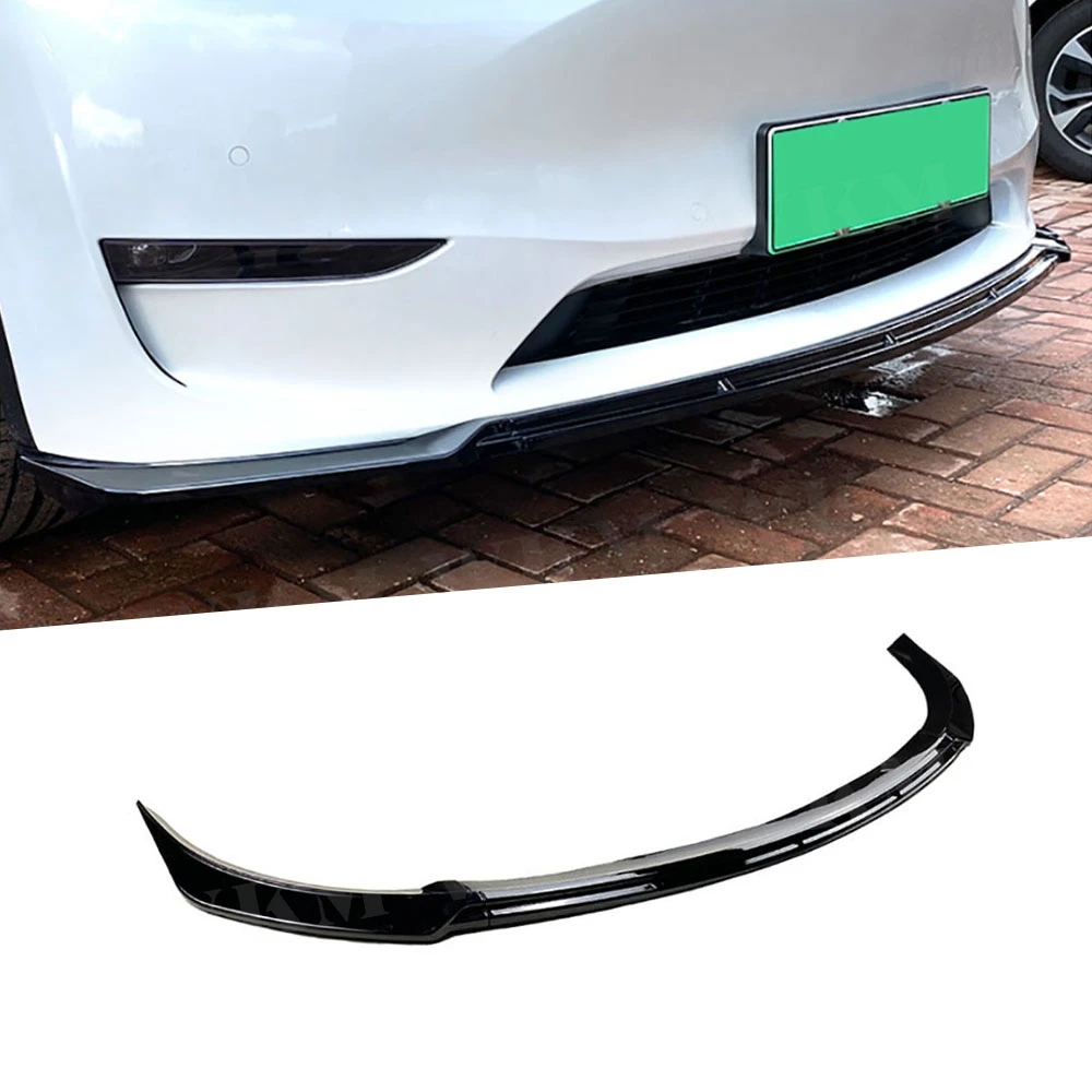 

Front Bumper Lip Spoiler For Tesla Model Y 2020+ Diffuser Splitter Spoiler Protector Tuning Body Kit Exterior Accessories Parts