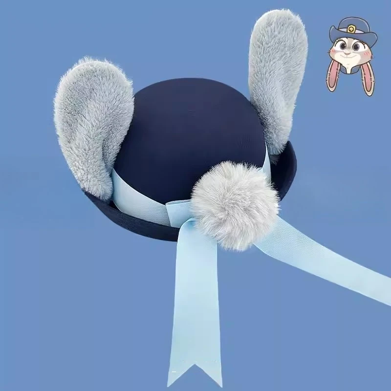 Zootopia Judy Hopps animation peripheral creative cute three-dimensional rabbit ears bowler hat girly sweet simple headwear