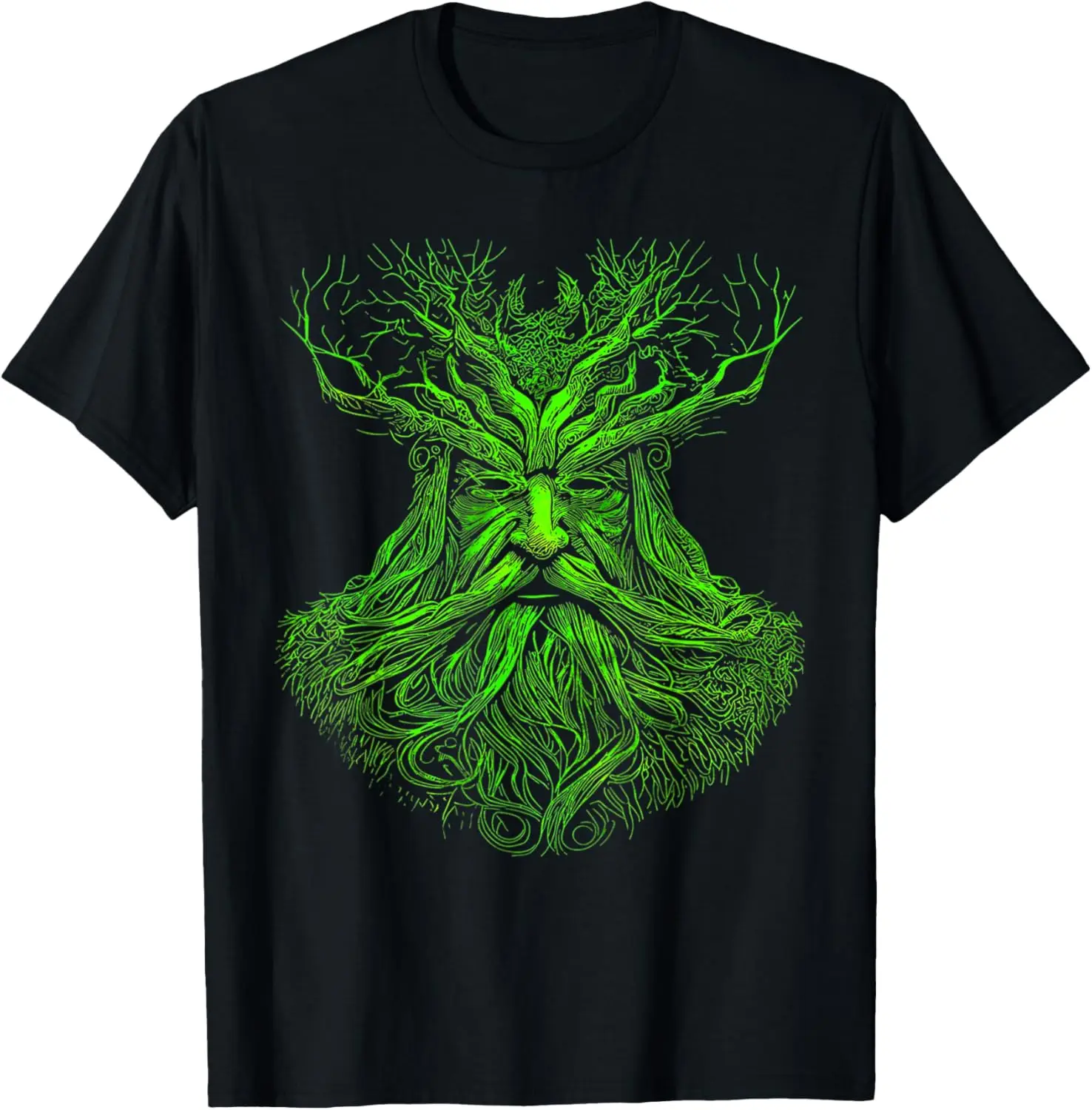 

Norse Myth Green Man Nordic Warrior Valhalla T-Shirt 100% Cotton O-Neck Short Sleeve Summer Casual Mens T-shirt Streetwear