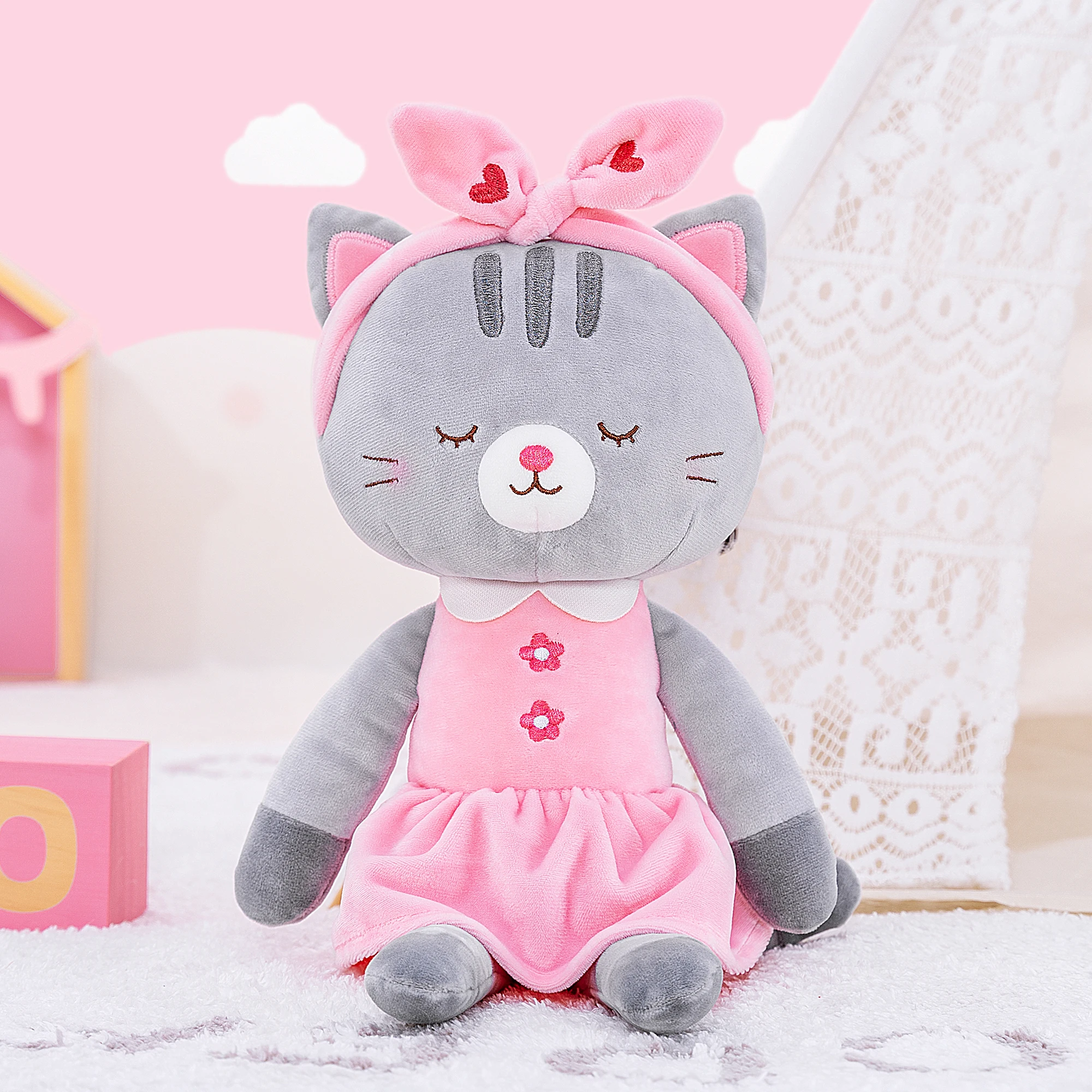 Plüschtiere Geschenk Kleinkind Kitty Geschenk ausgestopfte Puppe für Mädchen Weihnachts geschenke Katze