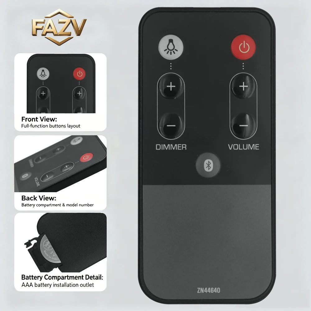FAZV Remote Control for Yamaha ZN44640 LSX-170 Desktop Subwoofer Bluetooth Speaker