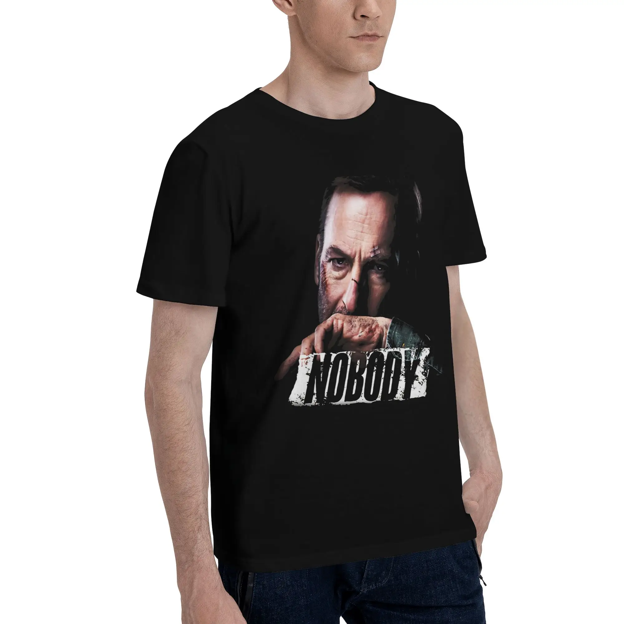 Poster Film  Funny 100% Cotton T-Shirt Nobody Tees Tops For Men
