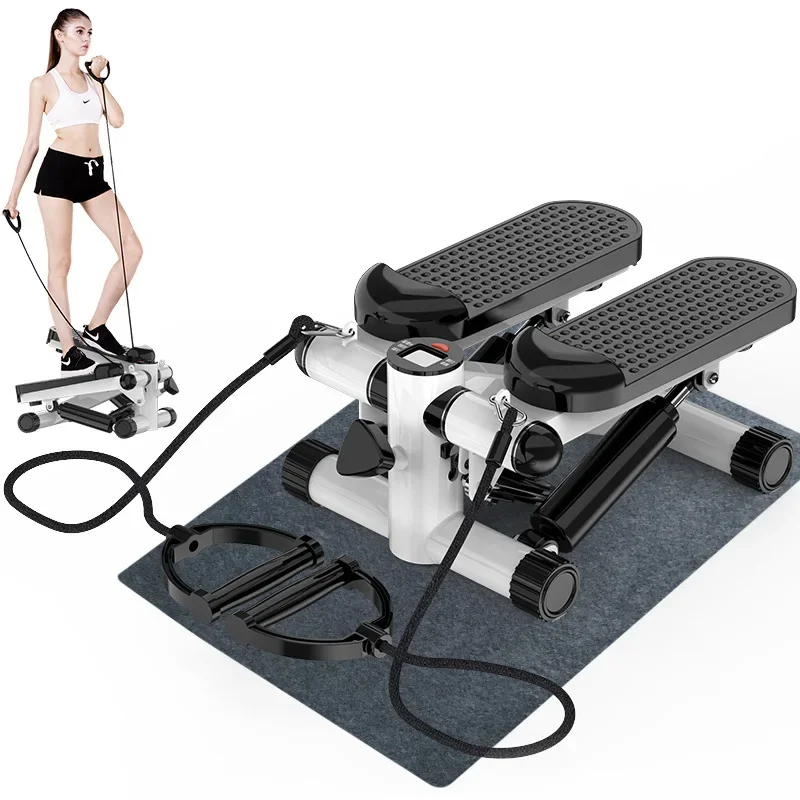 

CHENGMO SPORTS mini twist and shape stepper cardio training stepper footpedal exercise treadmill stair climber with bands