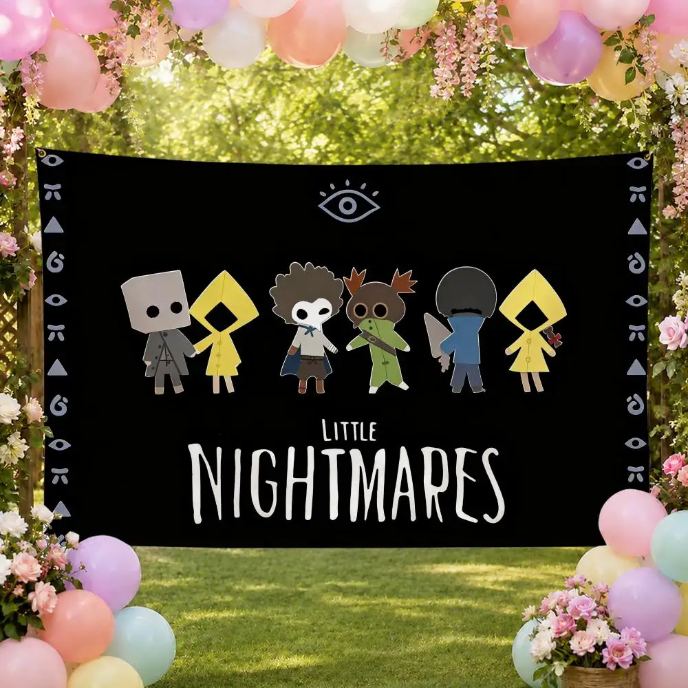 Dark Horror Game Little Nightmares Flags Fan Banner Tapestry Wall Hanging Garage BarDorm Camp Party Outdoor Home Decor Gift