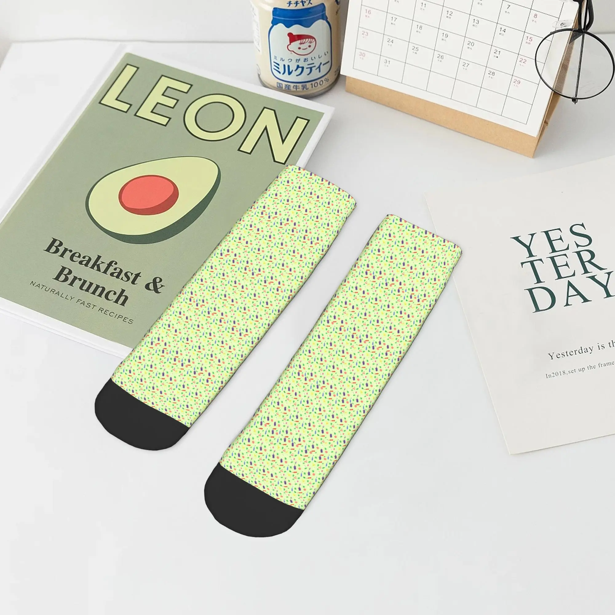 Chaussettes Pikmin toutes saisons, Harajuku, absorbant la sueur, bas à la mode pour hommes et femmes, cadeaux de noël