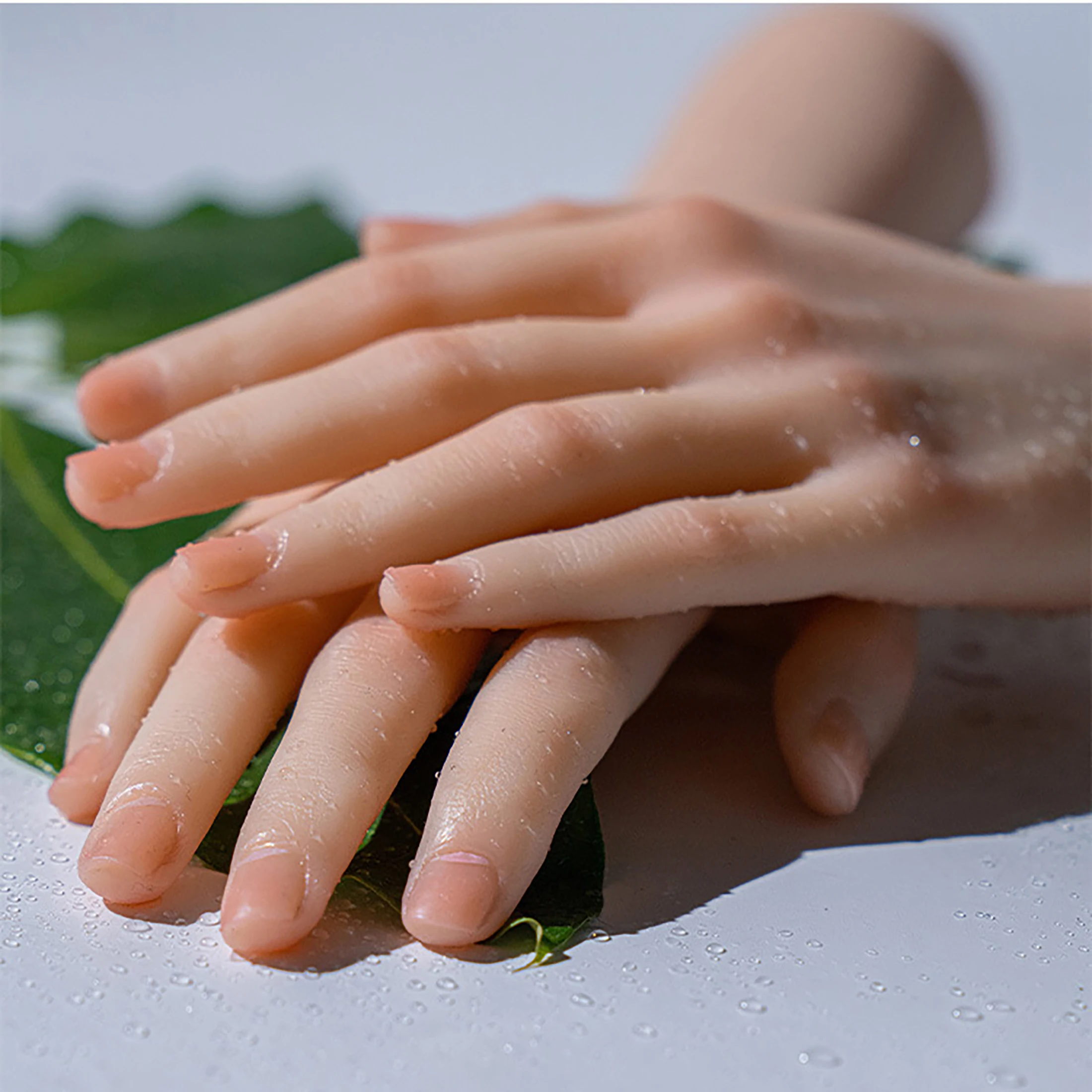 Realistic Silicone Hand Model Mannequin Props TGDW07 for Henna Art Fake Nail Manicure Sketch Practice Jewelry Display All Bone 4