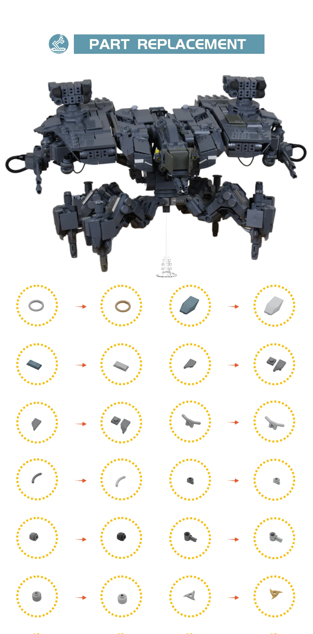 MOC ホライゾンデスブリンガービルディングブロックセットゲームメカロボットモンスターモデルおもちゃファンや大人への誕生日プレゼント